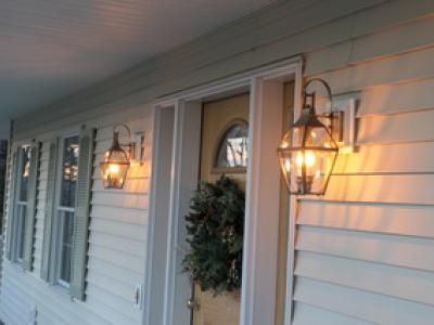 O1013G AB-CL Georgian Colonial Wall Lantern